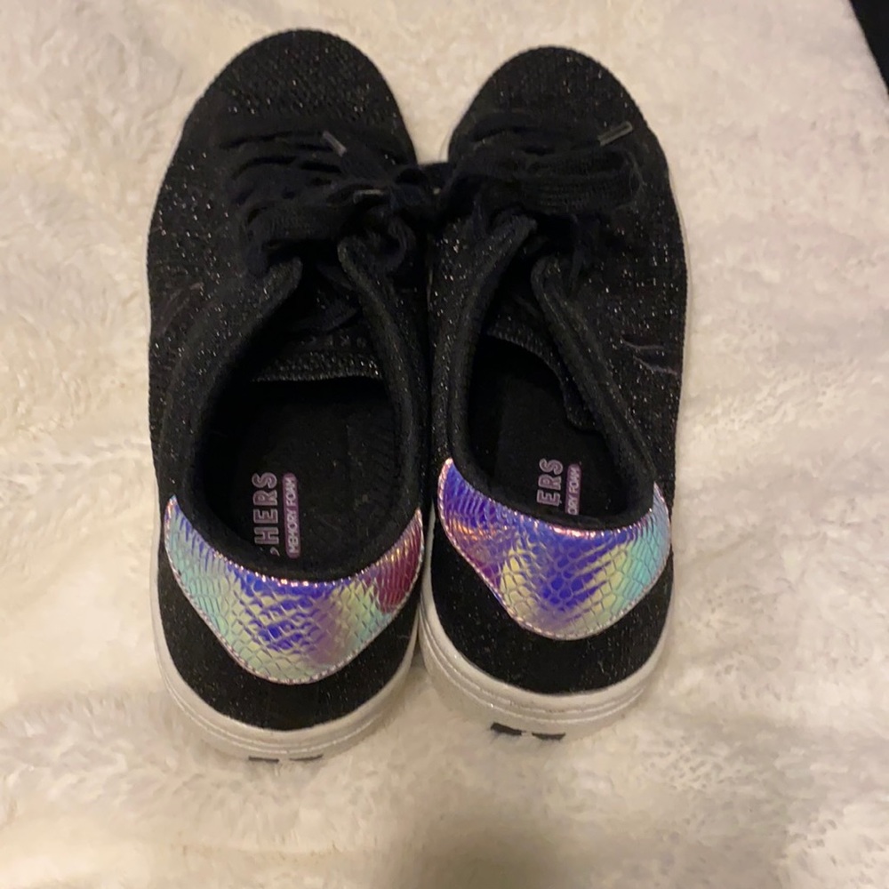 Skechers aircooled memory foam shoes black glitter